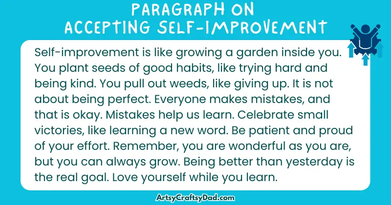 Essay & Paragraph on Accepting Self-Improvement for Grades 2 to 10