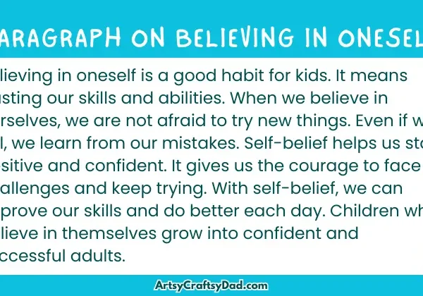 Essay & Paragraph on Believing in Oneself for Grades 3 to 10