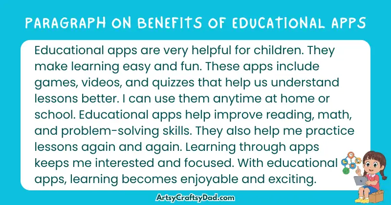 Essay & Paragraph on Benefits of Educational Apps for Grades 4 to 10