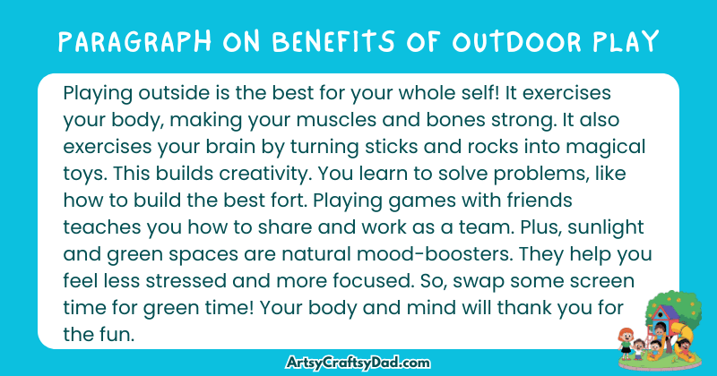 Essay & Paragraph on Benefits of Outdoor Play for Grades 3 to 10