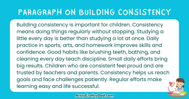 Essay & Paragraph on Building Consistency for Grades 4 to 10