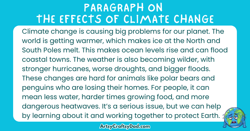 Essay on The Effects of Climate Change for Grades of 7 to 10