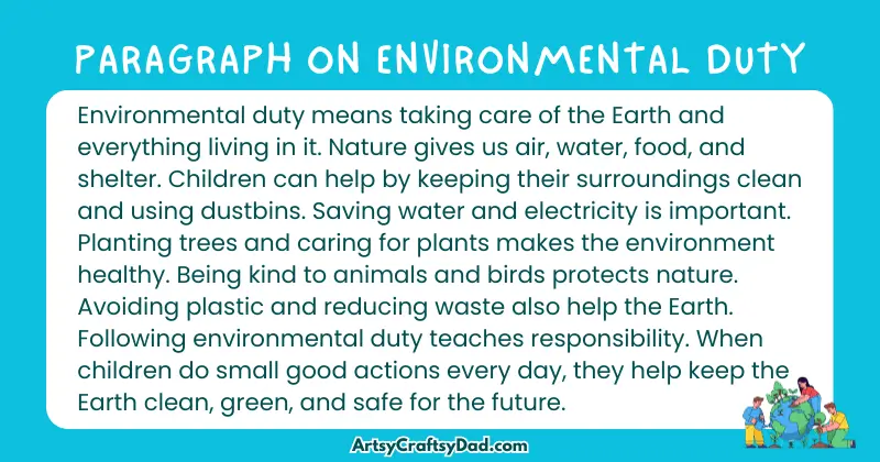 Essay & Paragraph on Environmental Duty for Grades 3 to 9