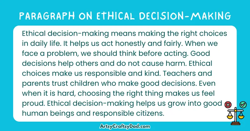 Essay & Paragraph on Ethical Decision-Making for Grades 3 to 10