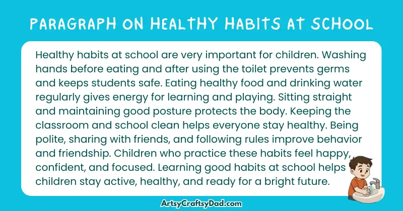 Essay & Paragraph on Healthy Habits at School for Grades 2 to 10