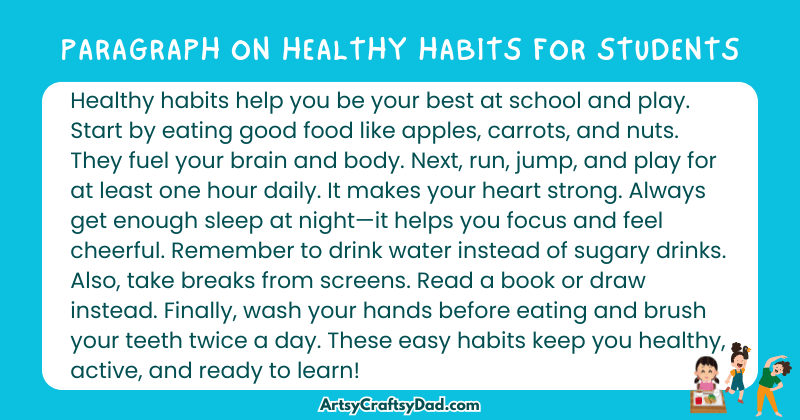 Essay & Paragraph on Healthy Habits for Students for Grades 2 to 10