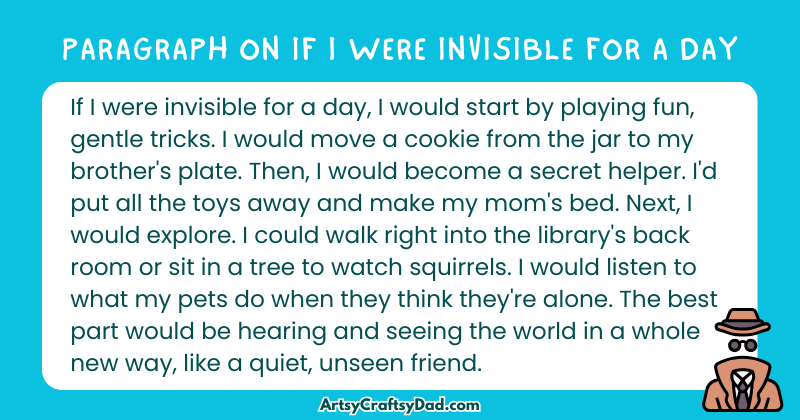 Essay & Paragraph on If I Were Invisible for a Day for Grades 2 to 8