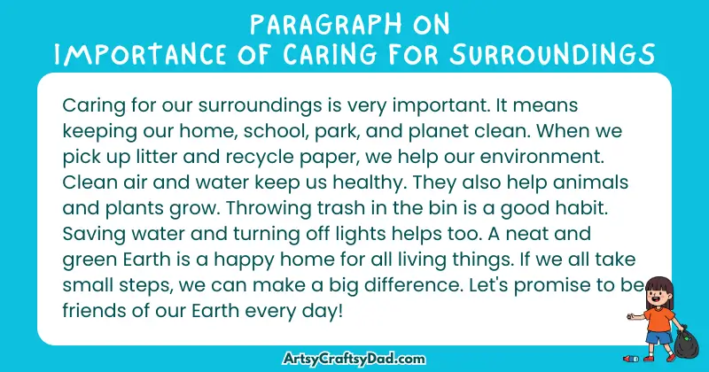 Essay & Paragraph on Importance of Caring for Surroundings for Grades 2 to 10 Students