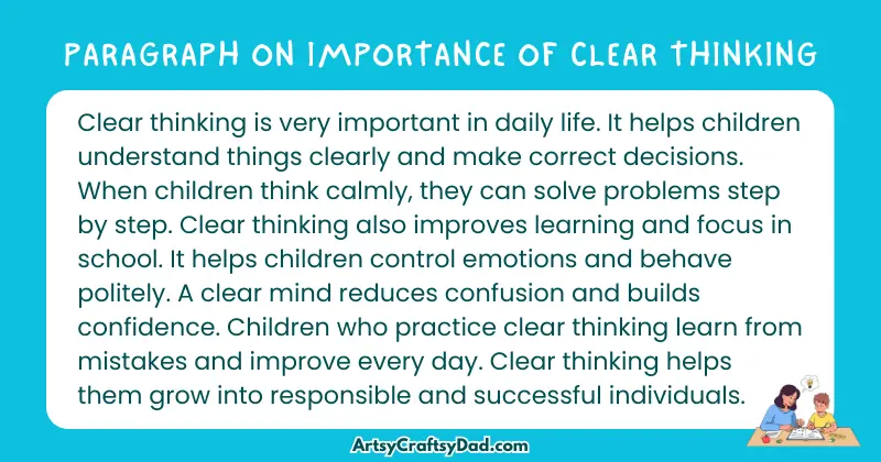 Essay & Paragraph on Importance of Clear Thinking for Grades 2 to 8