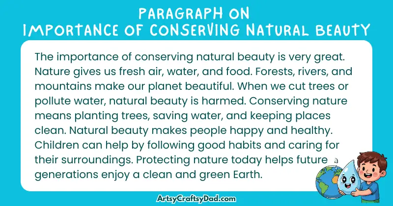 Essay & Paragraph on Importance of Conserving Natural Beauty for Grades 4 to 10