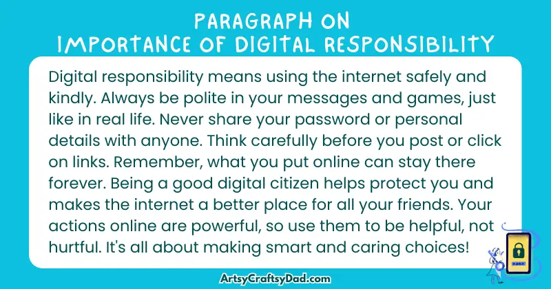 Essay & Paragraph on Importance of Digital Responsibility for Grades 3 to 10