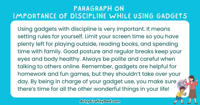 Essay & Paragraph on Importance of Discipline While Using Gadgets for Grades 3 to 10