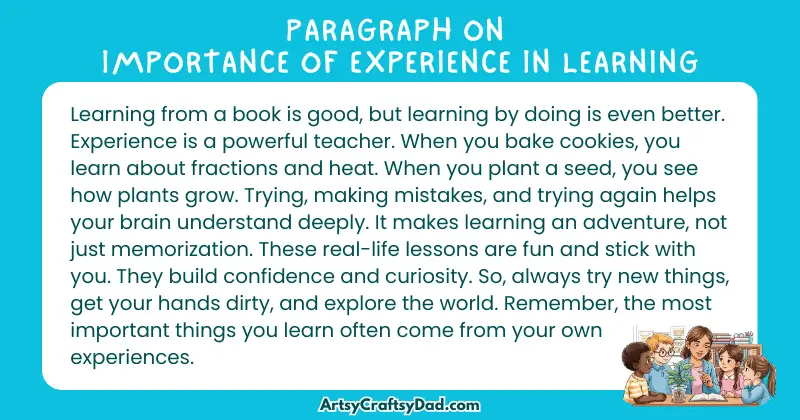Long Paragraph on 'Importance of Experience in Learning' - 100 Words for Grade 4