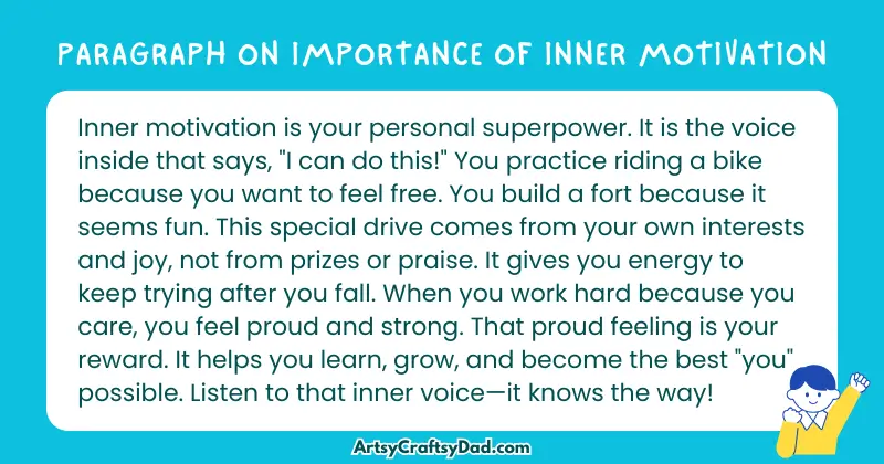 Long Paragraph on 'Importance of Inner Motivation' - 100 Words for Grade 5
