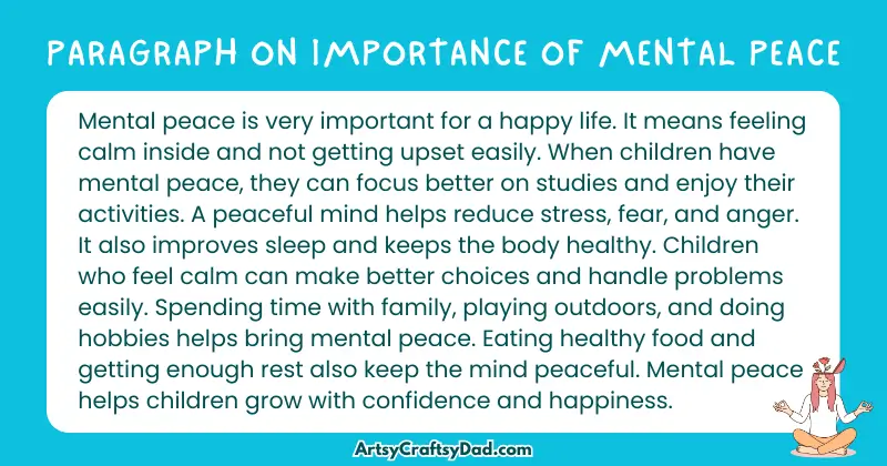 Essay & Paragraph on Importance of Mental Peace for Grades 4 to 10