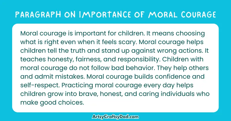 Essay & Paragraph on Importance of Moral Courage for Grades 3 to 10