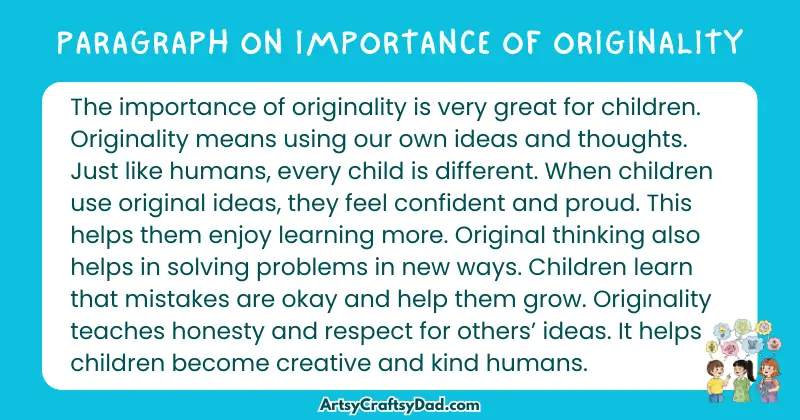 Essay & Paragraph on Importance of Originality for Grades 4 to 10