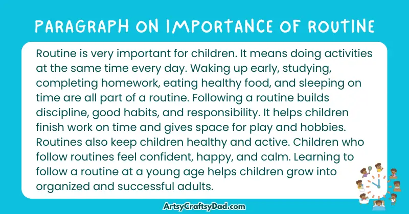 Essay & Paragraph on Importance of Routine for Grades 2 to 8