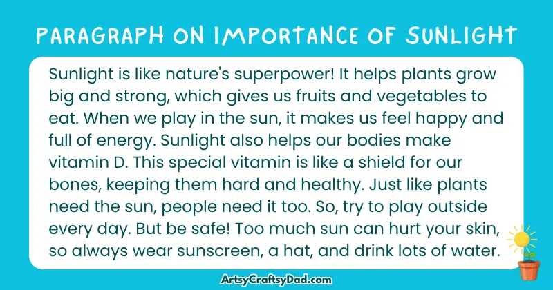 Essay & Paragraph on Importance of Sunlight for Grades 3 to 10