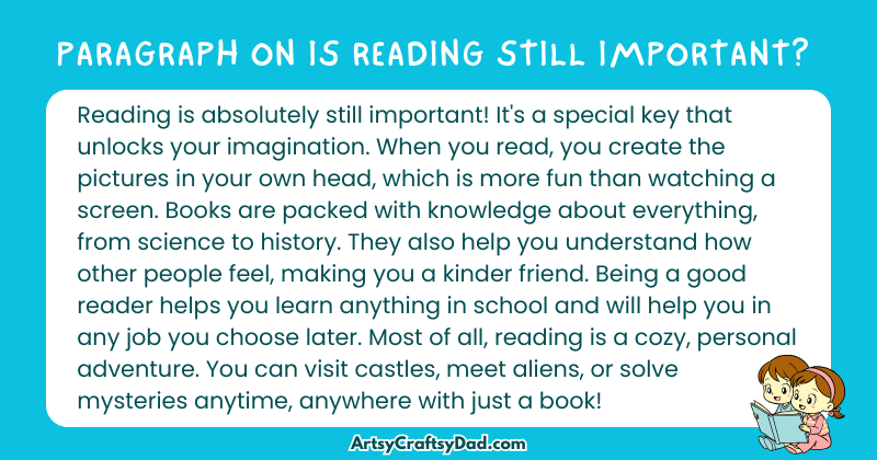 Essay & Paragraph on Is Reading Still Important? for Grades 3 to 10