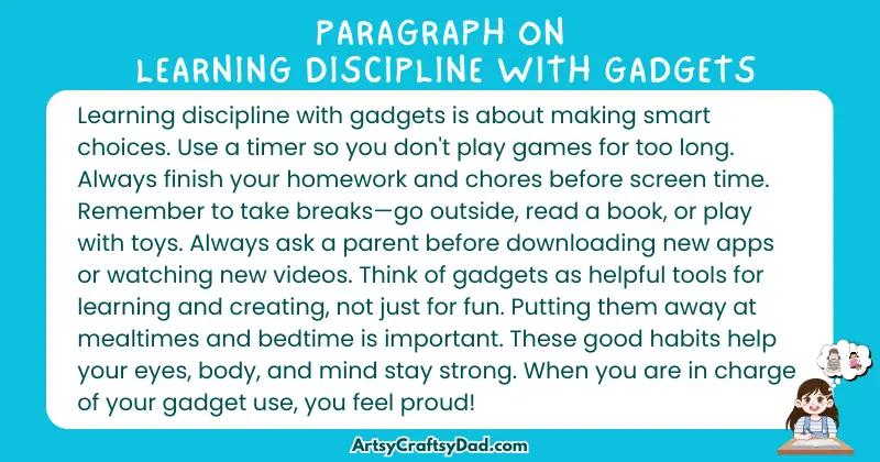 Essay & Paragraph on Learning Discipline with Gadgets for Grades 3 to 10