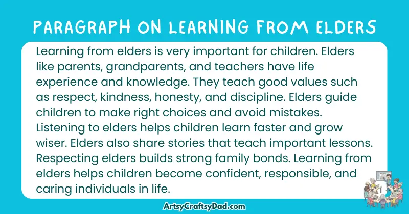 Essay & Paragraph on Learning from Elders for Grades 3 to 10