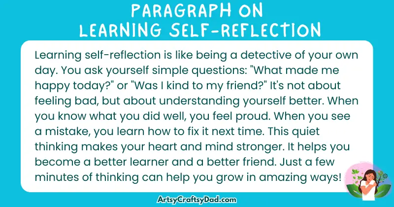 Long Paragraph on 'Learning Self-Reflection' - 100 Words for Grade 4