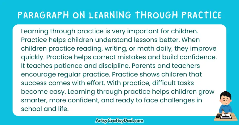 Long Paragraph on 'Learning Through Practice' - 100 Words for Grades 4 to 5