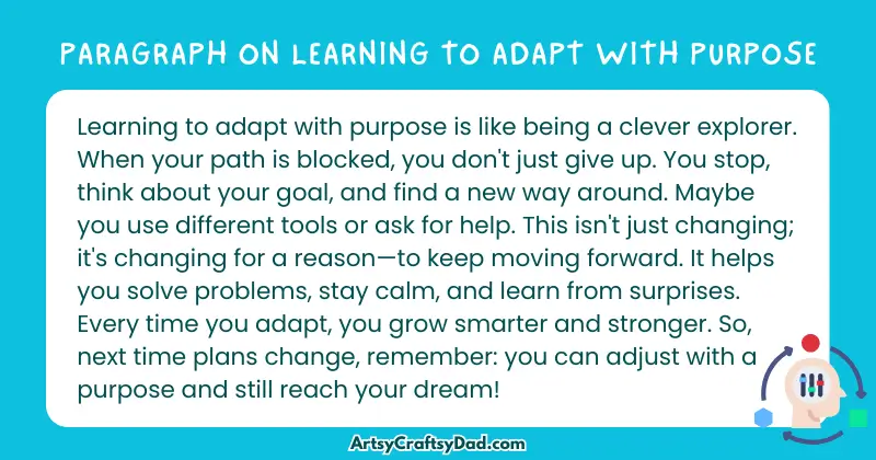 Essay & Paragraph on Learning to Adapt With Purpose for Grades 3 to 10
