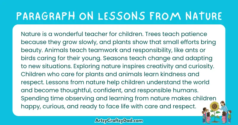 Essay & Paragraph on Lessons from Nature for Grades 2 to 8