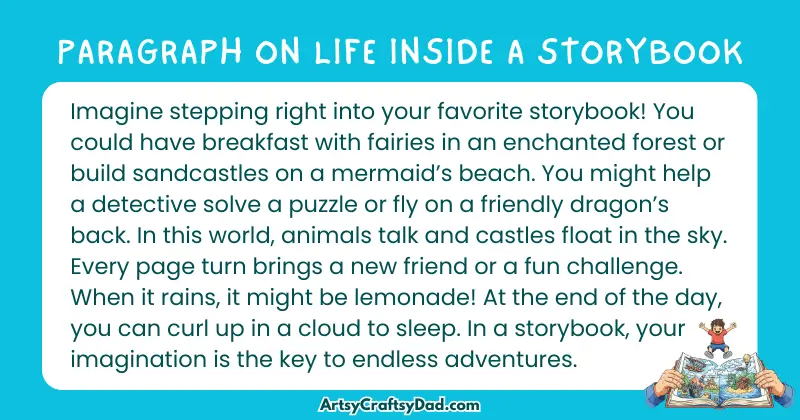 Essay & Paragraph on Life Inside a Storybook for Grades 2 to 10 Students