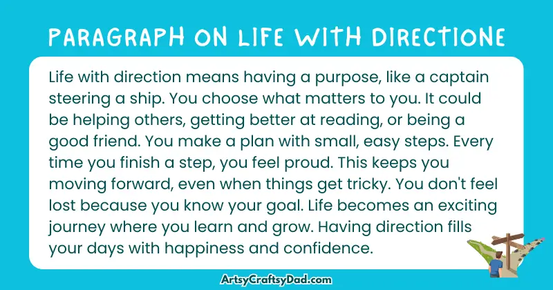 Essay & Paragraph on Life with Direction for Grades 2 to 10 Students
