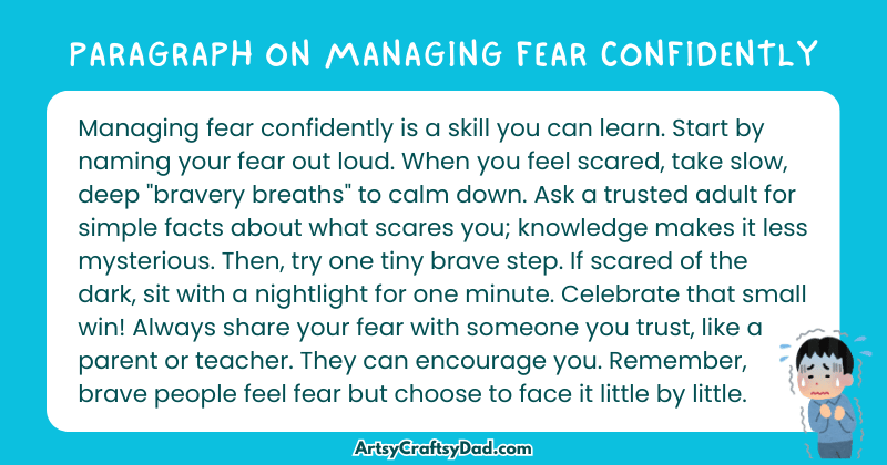 Essay & Paragraph on Managing Fear Confidently for Grades 3 to 9