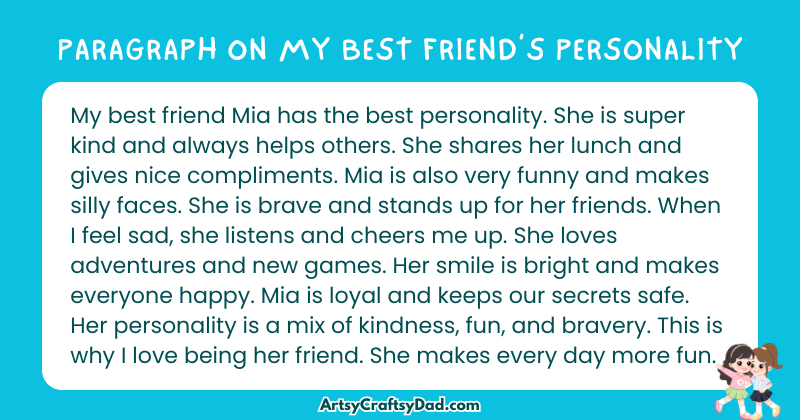 Essay on My best friend’s personality for Grades 1 to 8