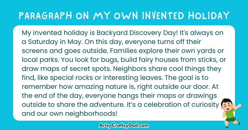 Essay & Paragraph on My Own Invented Holiday for Grades 2 to10