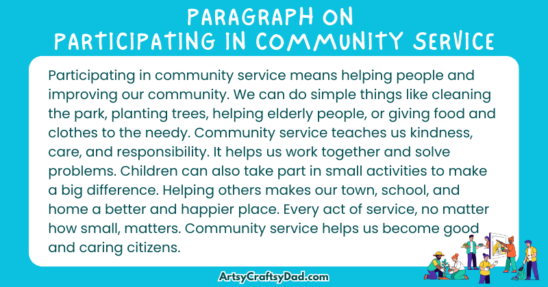 Essay & Paragraph on Participating in Community Service for Grades 3 to 10