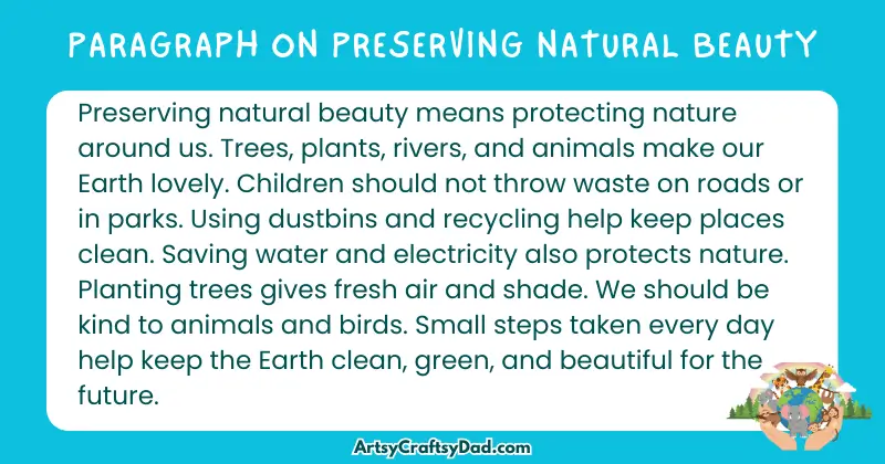 Essay & Paragraph on Preserving Natural Beauty for Grades 4 to 10