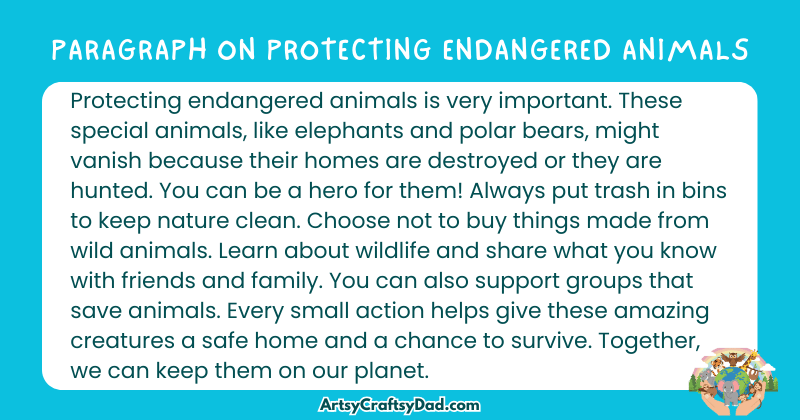 Essay on Protecting Endangered Animals for Grades 5 to 8