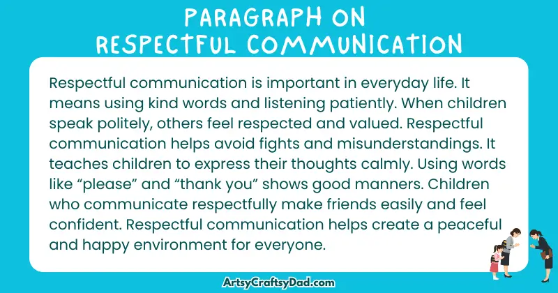 Long Paragraph on 'Respectful Communication' - 100 Words for Grade 5