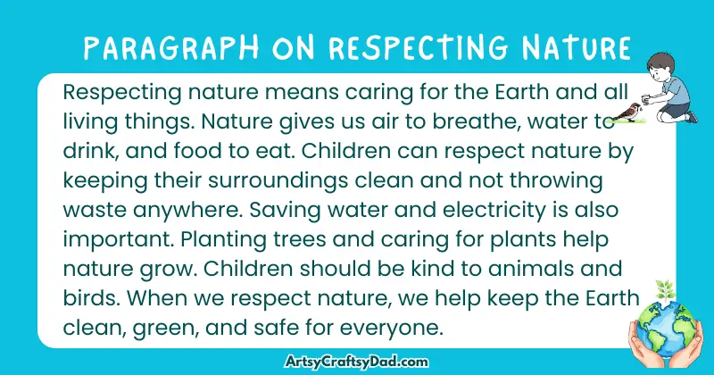 Essay & Paragraph on Respecting Nature for Grades 3 to 8