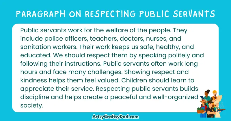 Essay & Paragraph on Respecting Public Servants for Grades 3 to 10