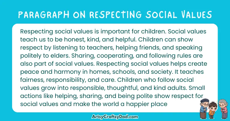 Essay & Paragraph on Respecting Social Values for Grades 3 to 10