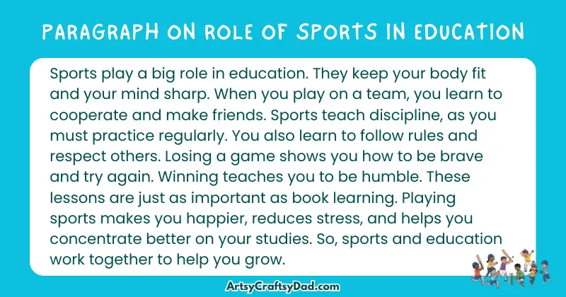 Essay & Paragraph on Role of Sports in Education for Grades 2 to 10