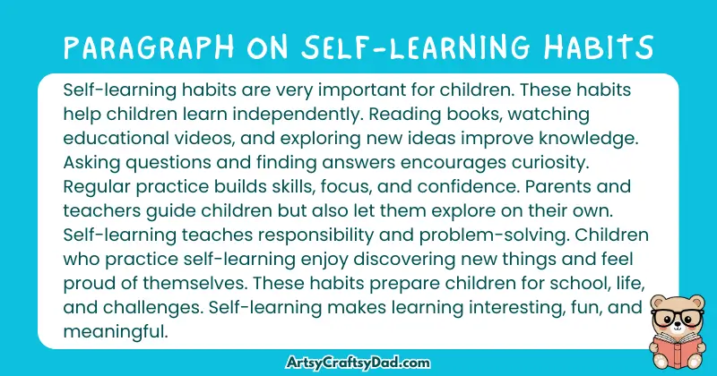 Essay & Paragraph on Self-Learning Habits for Grades 3 to 10
