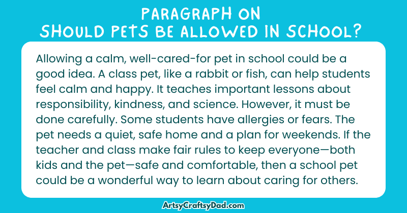 Essay & Paragraph on Should Pets be Allowed in School? for Grades 2 to 10