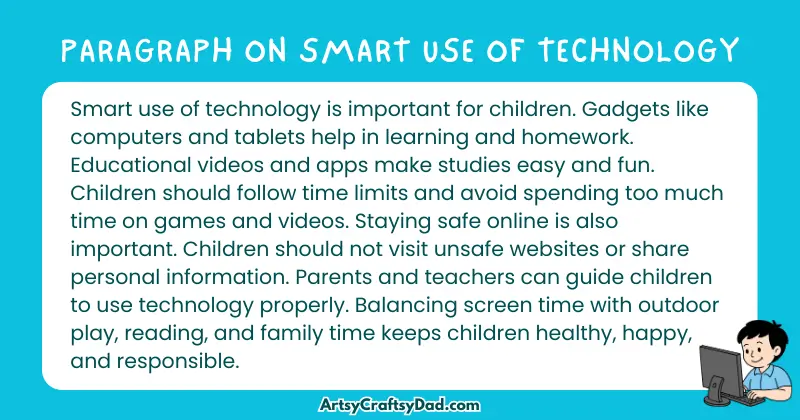 Essay & Paragraph on Smart Use of Technology for Grades 4 to 10
