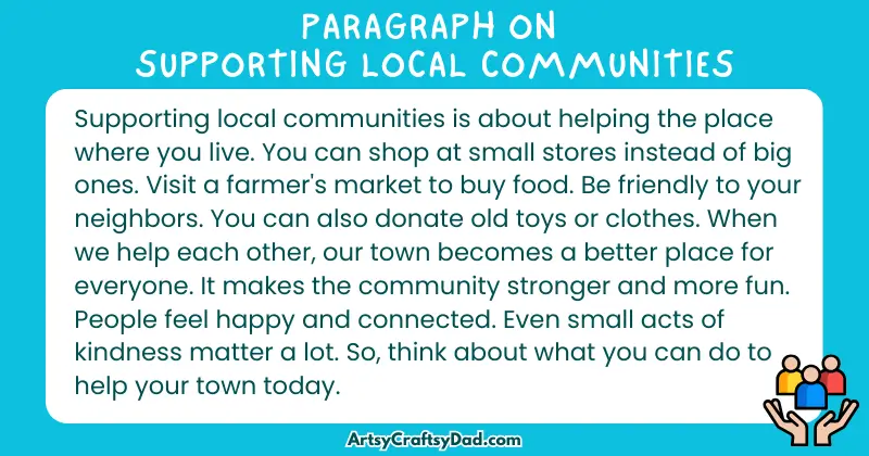 Essay & Paragraph on Supporting Local Communities for Grades 3 to 10