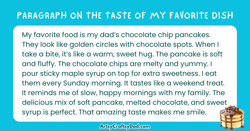 Essay on The Taste of My Favorite Dish for Grades 2 to 8