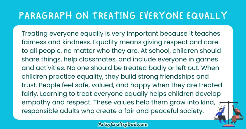 Essay & Paragraph on Treating Everyone Equally for Grades 3 to 10