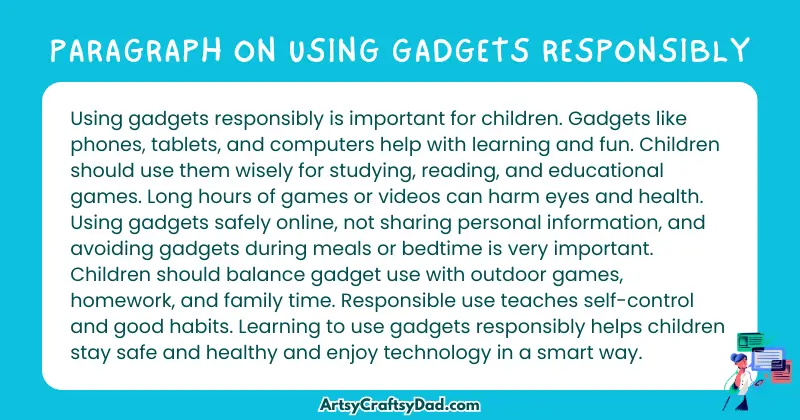 Essay & Paragraph on Using Gadgets Responsibly for Grades 3 to 10